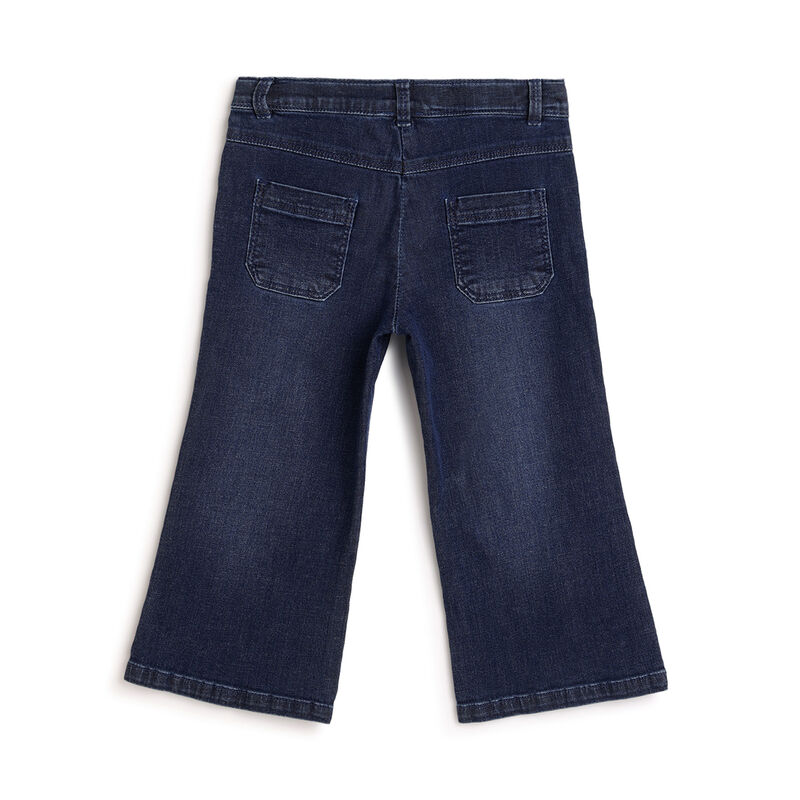 Girls Medium Blue Embellished Jeans image number 1